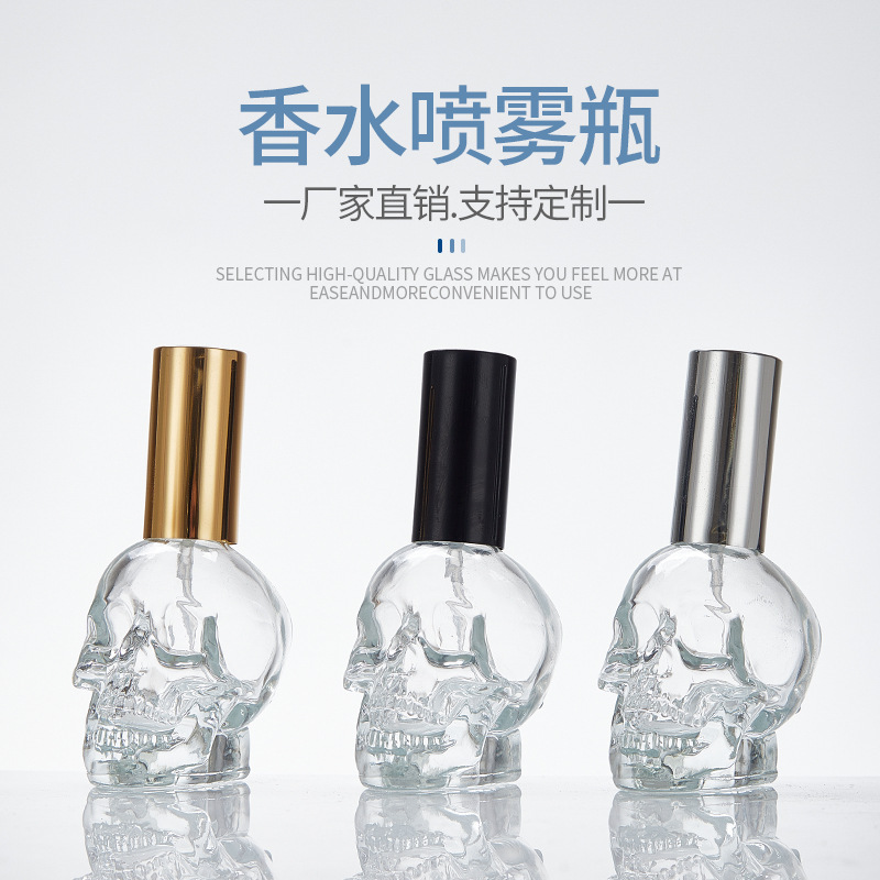 Perfume Imperium Fragrance World - 30/50/100ml Creative Skull Glass Spray Bottle,