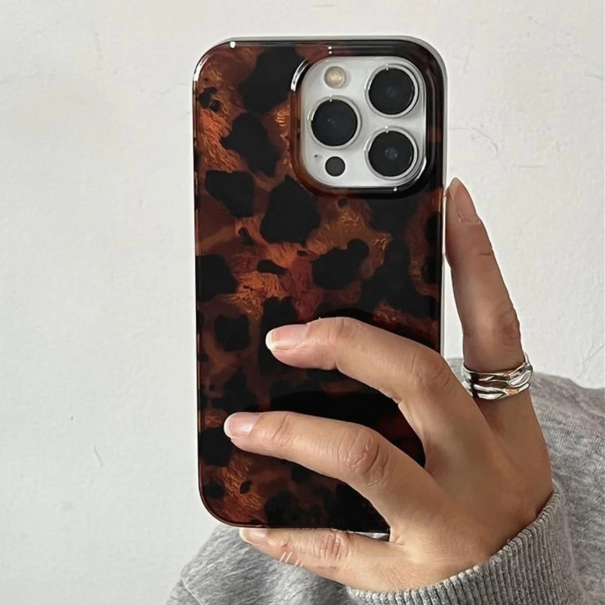 Perfume Pure Xs - Retro Amber Texture Laser Phone Case