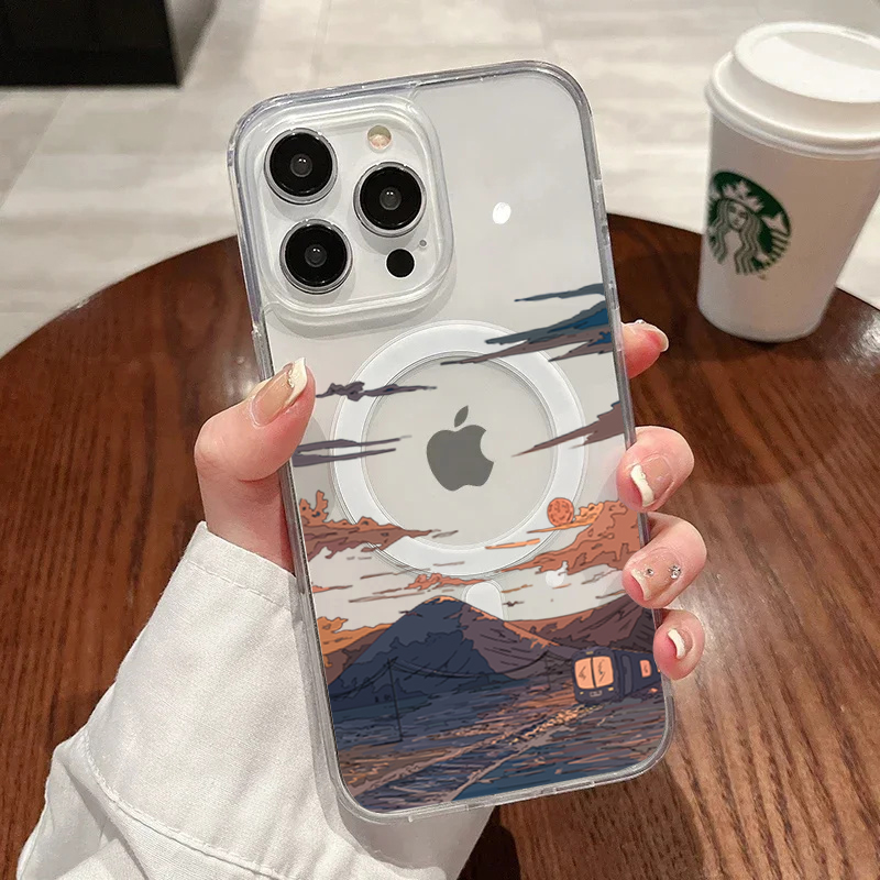 Perfume Pure Xs - Sunset Pattern Fashion Phone Case For